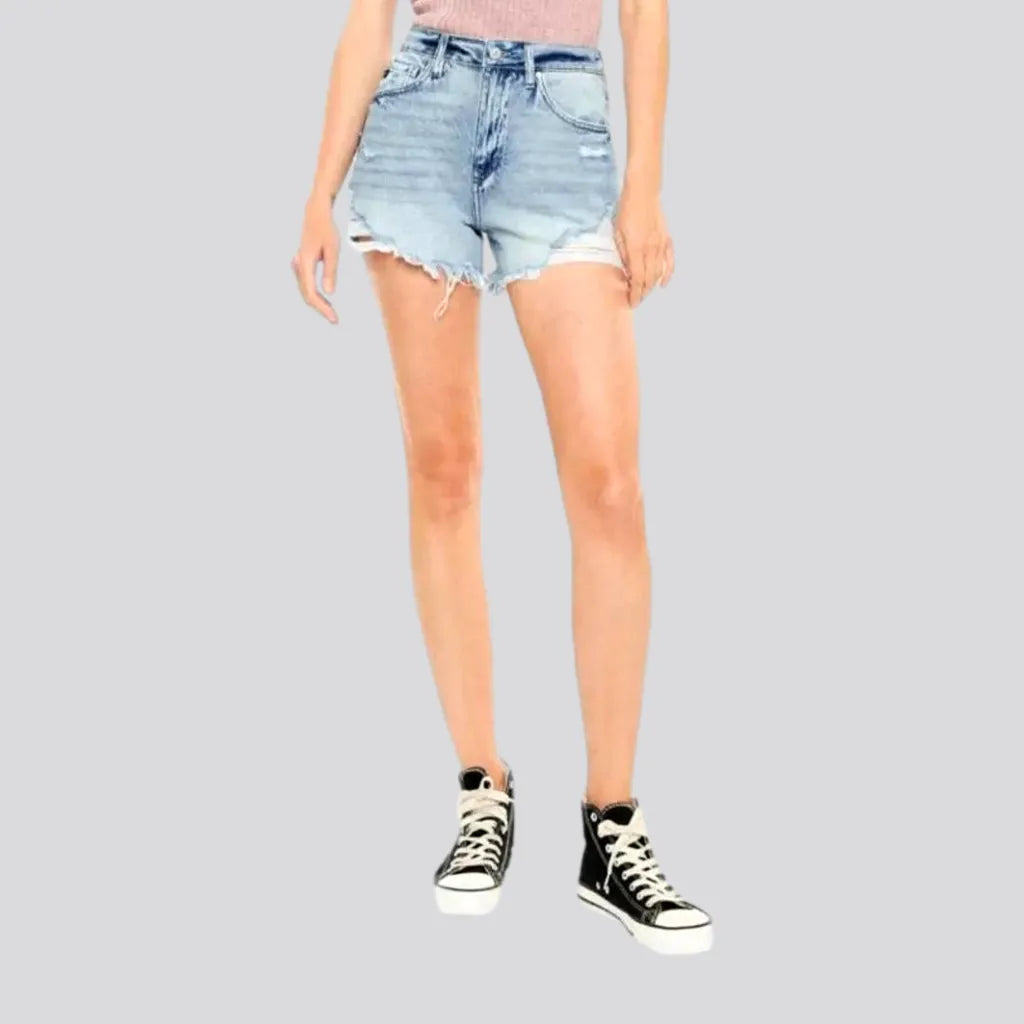 Trending Items Vintage straight denim shorts for women