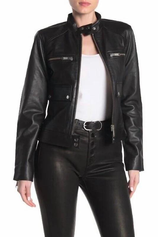 Trend Setting Threads The Biker Leather Jacket In Black