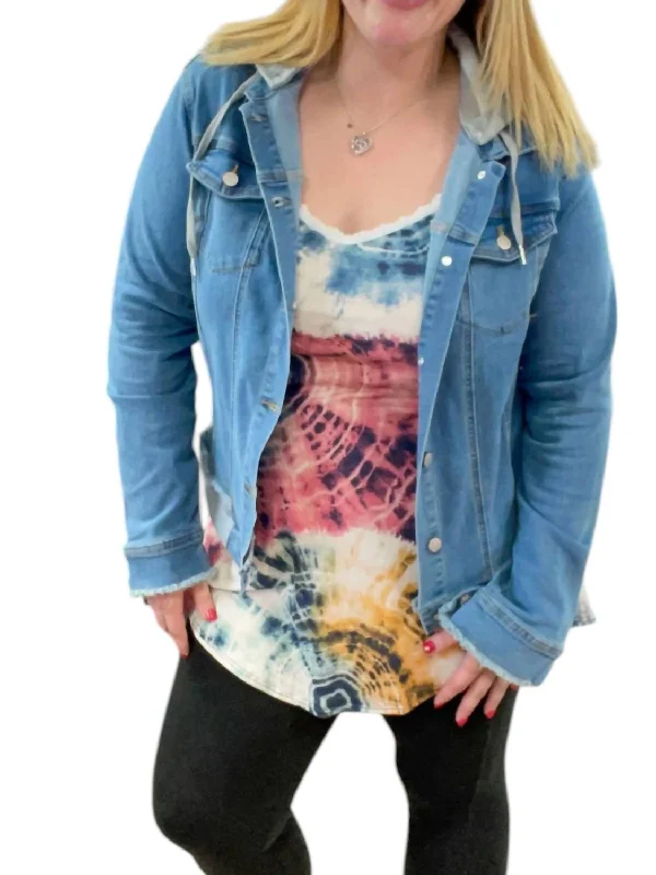 Exquisite Women's Wear Sale Denim Jacket In Blue/grey