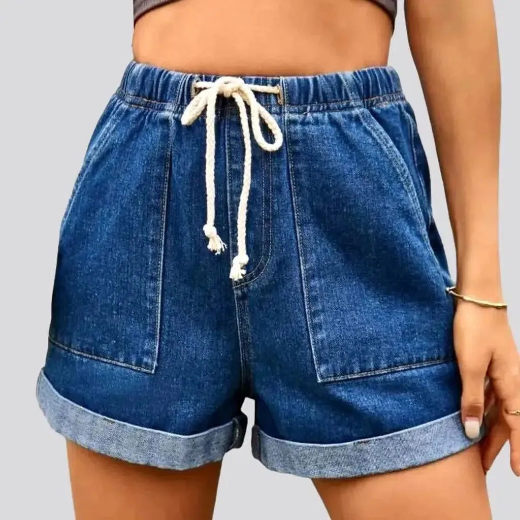 Ends Soon Loose stonewashed jean shorts for women