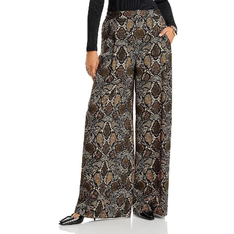 Fashion Essentials Vivian Womens Mid Rise Formal Wide Leg Pants