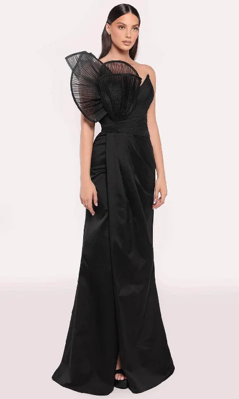 Mother's Day Special Tarik Ediz 98705 - Draped Crumbcatcher Evening Gown