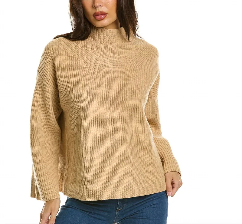 Ride The Style Wave Louise Sweater In Camel