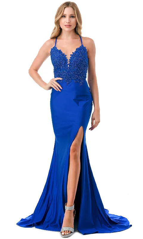 Stylish Savings Aspeed Design L2814T - Beaded Lace V-Neck Evening Gown