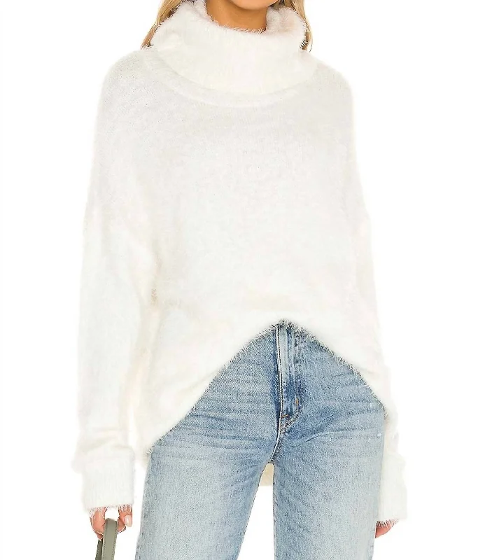 Unleash Your Trend Driven Style Fatima Turtleneck Sweater In White