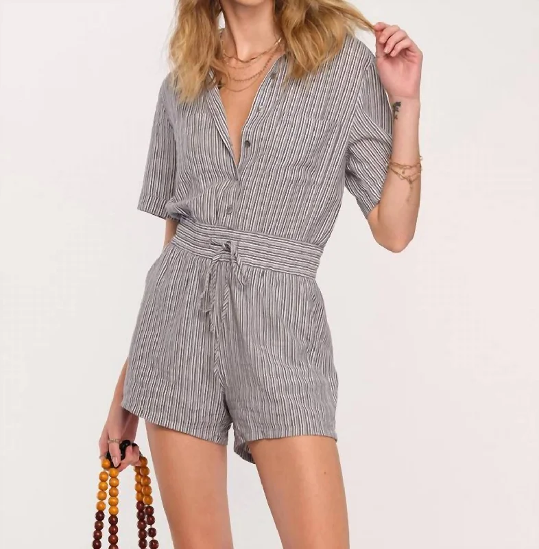 Sophisticated Style Fontana Romper In Grey