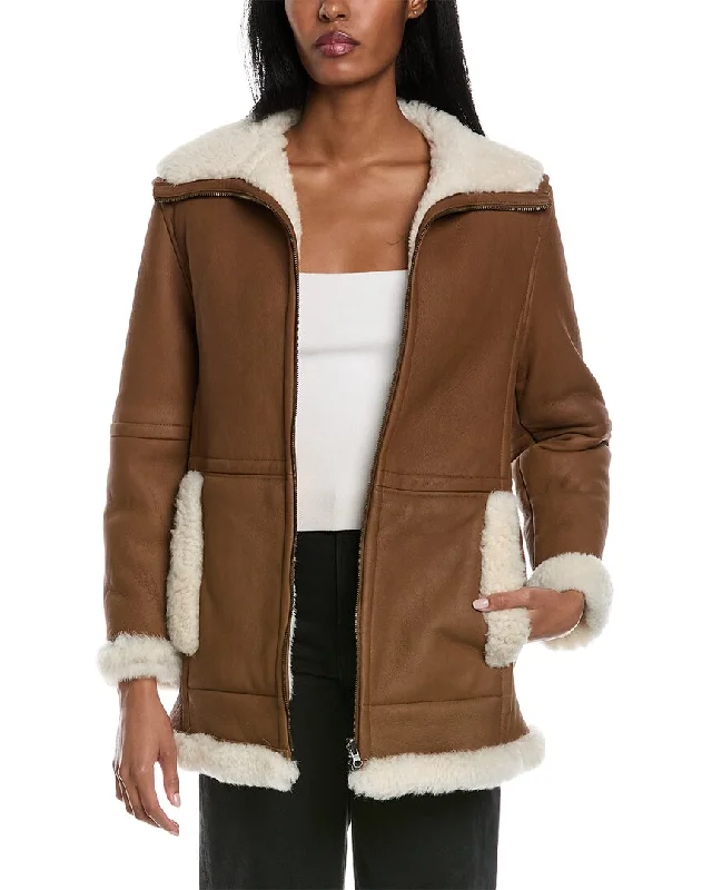 Limited Time Offer Vince Reversible Shearling Coat