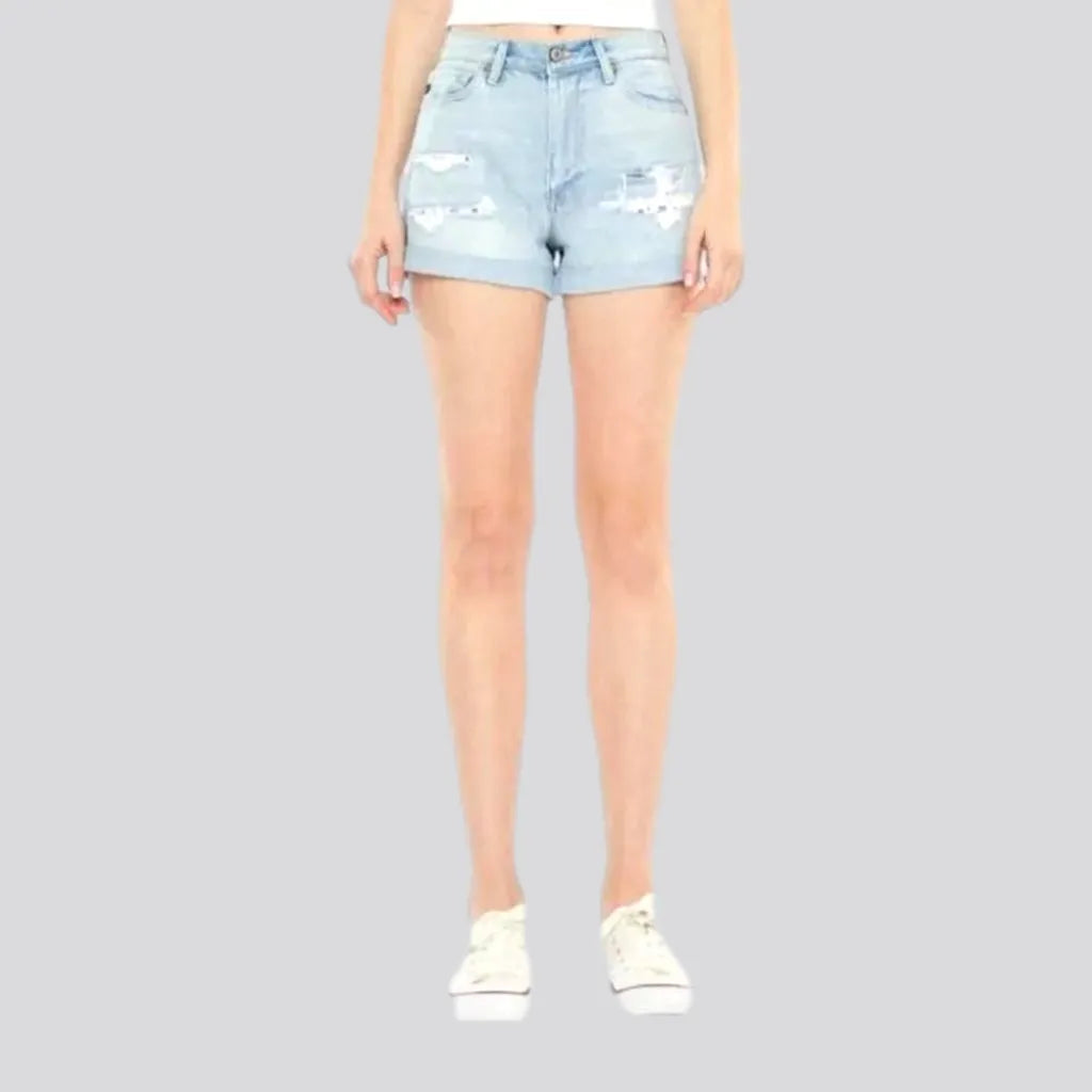 Trendy Women's Wear Collection Grunge vintage women's denim shorts