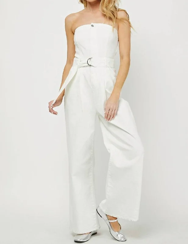 Hot Trends State Street Jumpsuit In White