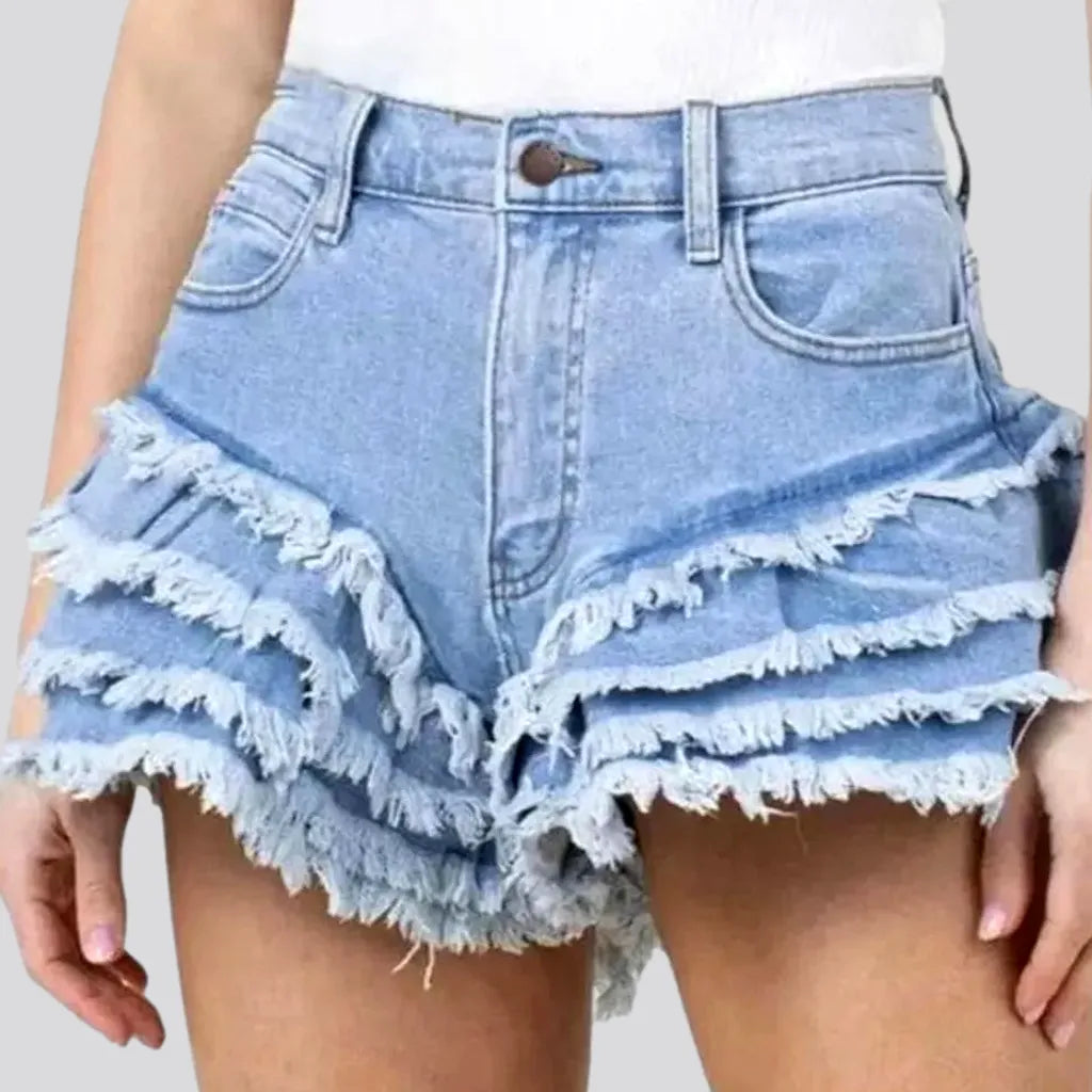 Catch Every Fashion Trend Wide-leg women's denim shorts