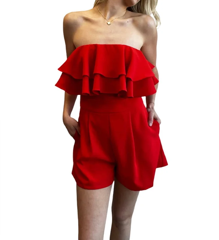 Weekend Exclusive Brandi Romper In Red