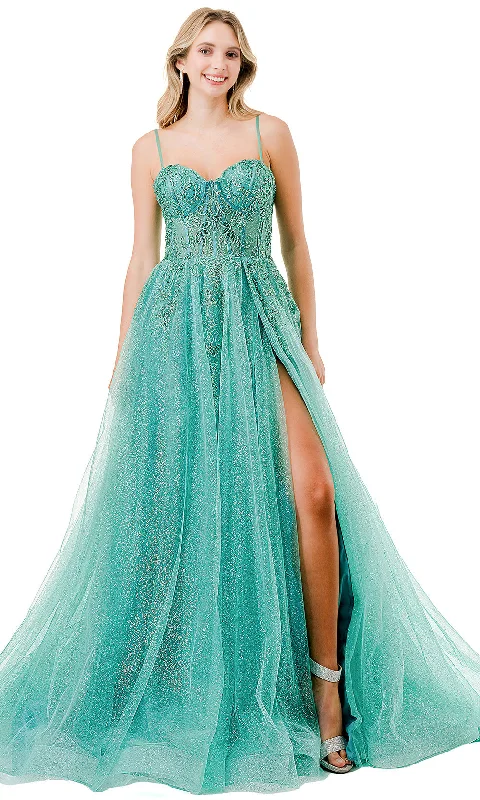 Evening Elegance Aspeed Design L2846B - Sleeveless Illusion Corset Evening Gown