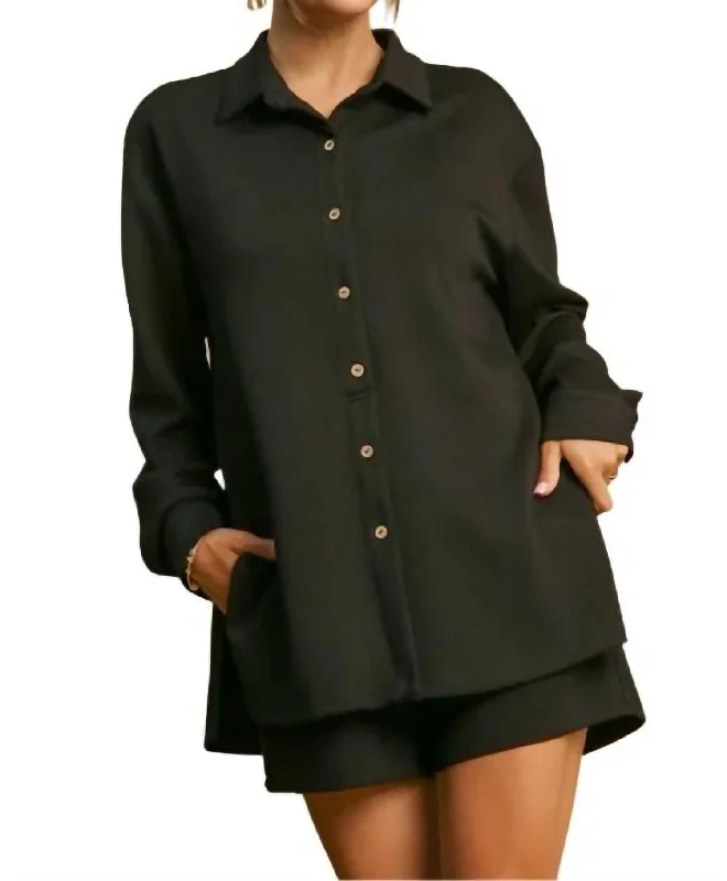 Eco Friendly Fashion Sale Buttery Knit Twofer Romper In Black