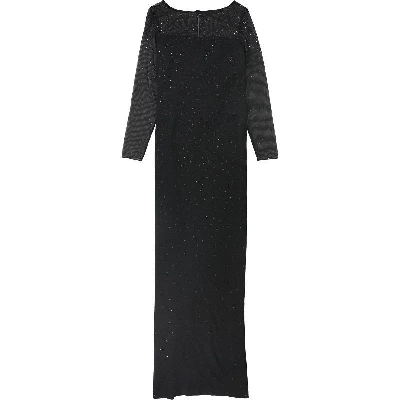 Limited Time Offer St. John Womens Shimmer Gown Dress, Black, 8