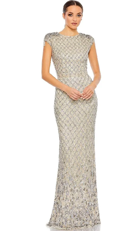 Stylish Savings Mac Duggal 5642 - Lattice Sheath Evening Gown