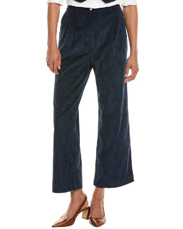 Playful Elegance DONNI. Cord Pleated Trouser