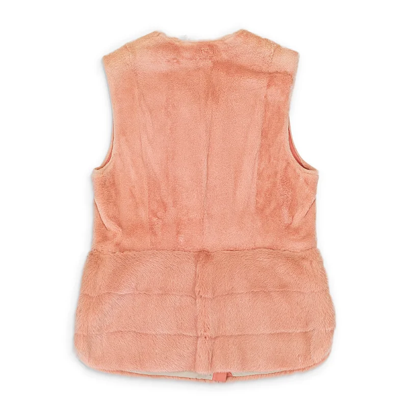 Flash Sale Fever COLORBLOCK PATTERN FUR CORAL JACKET