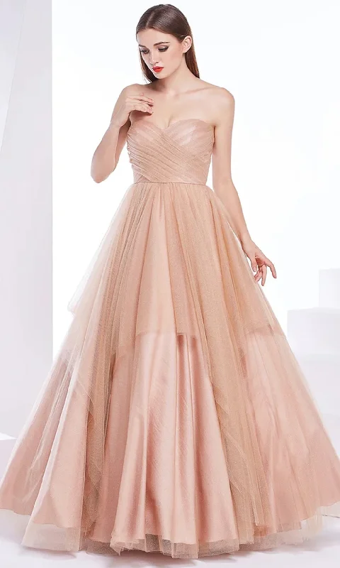 Innovate Your Wardrobe J'Adore Dresses J14016 - Strapless Pleated Detail Ballgown