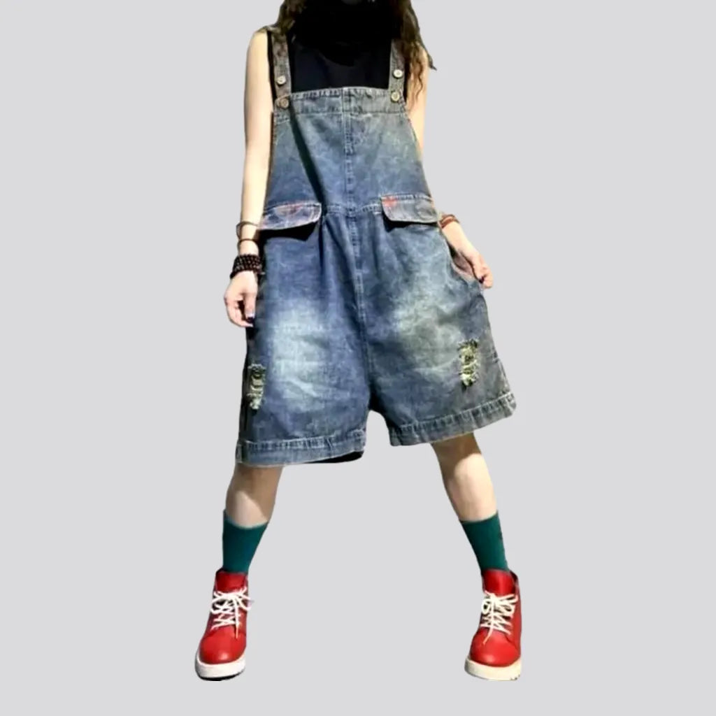 Relaxed Fashion Jeans women's overall shorts