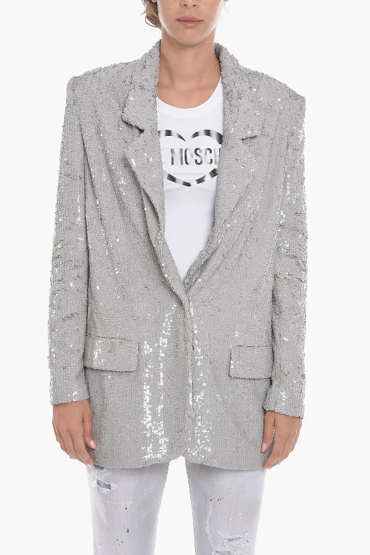 Trendy Street Style Clothing The Mannei Single-breasted ELJAS Sequined Blazer