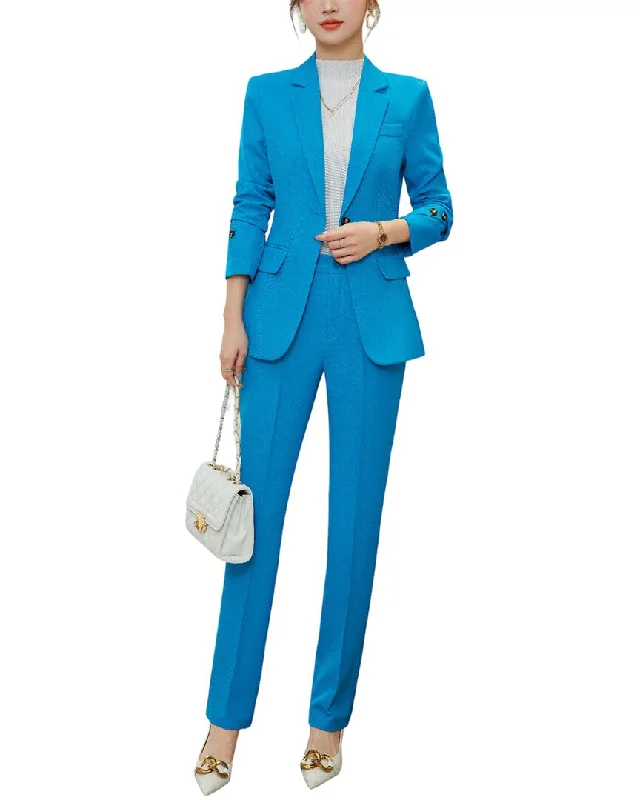 Minimalist Style Bossy Chic 2pc Blazer & Pant Set