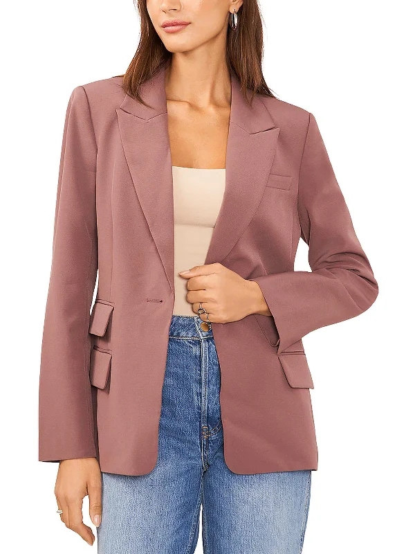 Sophisticated Fashion Womens Crepe One-Button Blazer