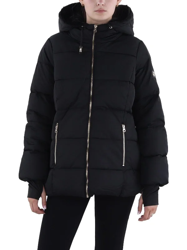 Chic Trend Collection Womens Insulated Faux Fur Lined Puffer Jacket