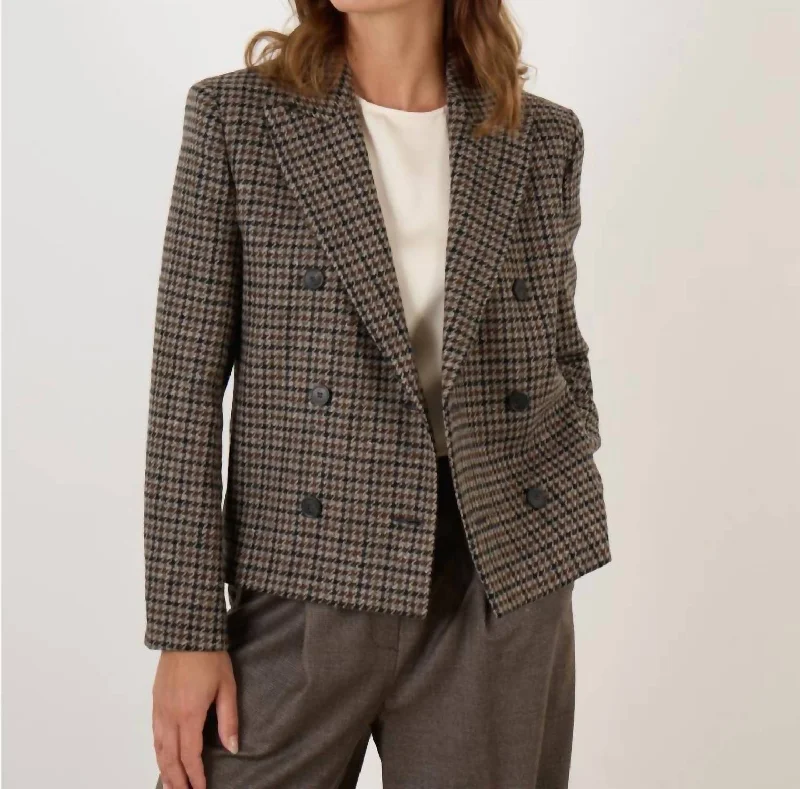 Wardrobe Essentials Nausica Blazer In Brown Grey