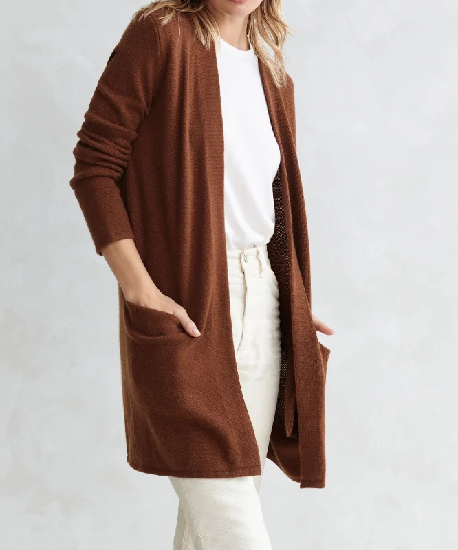 Feminine Soft - Hued Look Cashmere Sweater Coat