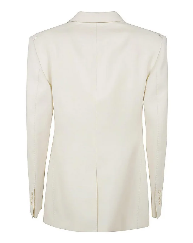 Absurdly Cheap Sale Tom Ford Womens Double Breasted Jacket In White