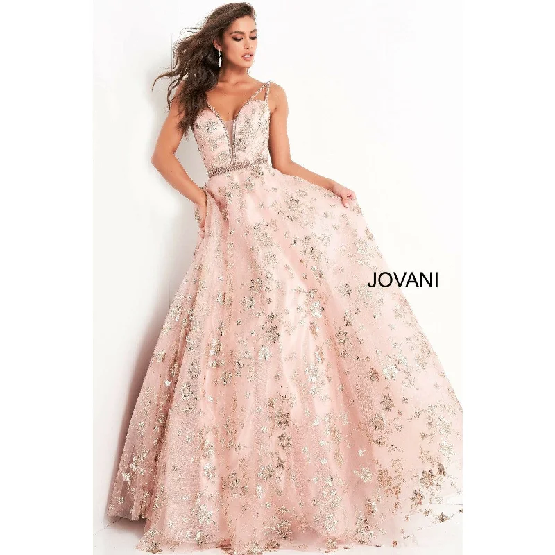 Flash Sale, Don't Miss Jovani Plunging Neckline Embellished Prom Ballgown 3614