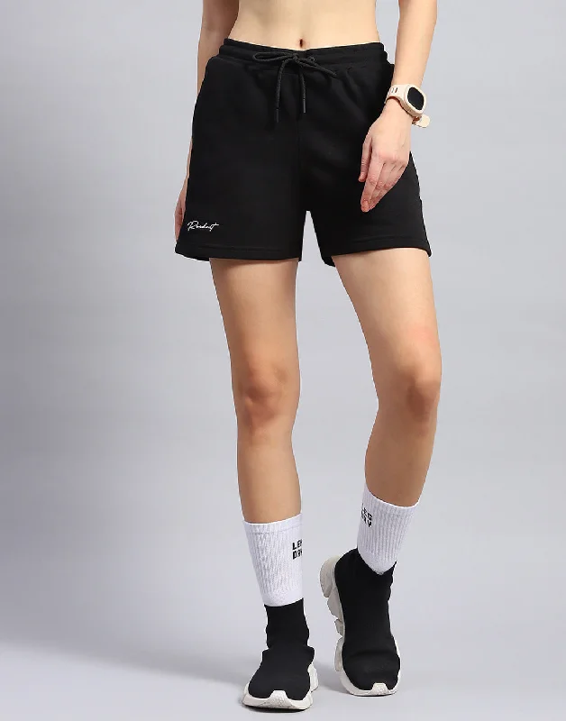 Trend Setting Wardrobe Women Black Solid Regular Fit Short