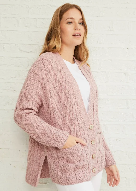 Fashionista Favorites Valentia Aran Cardigan | Pink