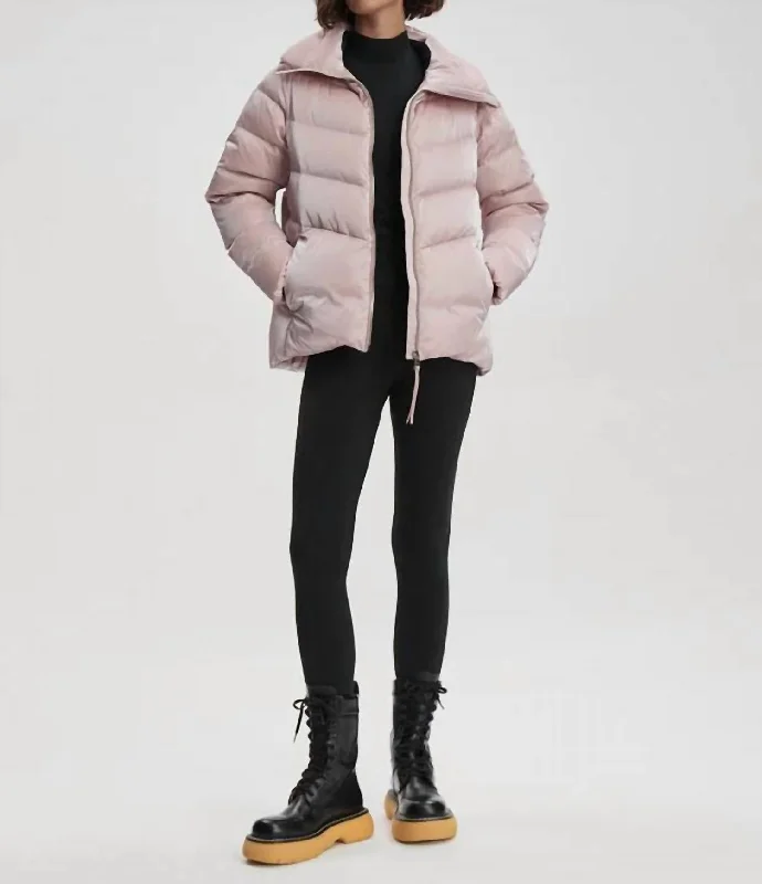 Effortless Everyday Wear Alena Down Jacket In Ash Rose Shimmer