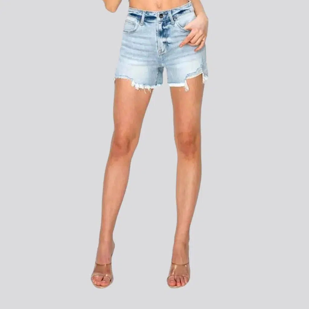 Quick Grab Deals Whiskered women's denim shorts