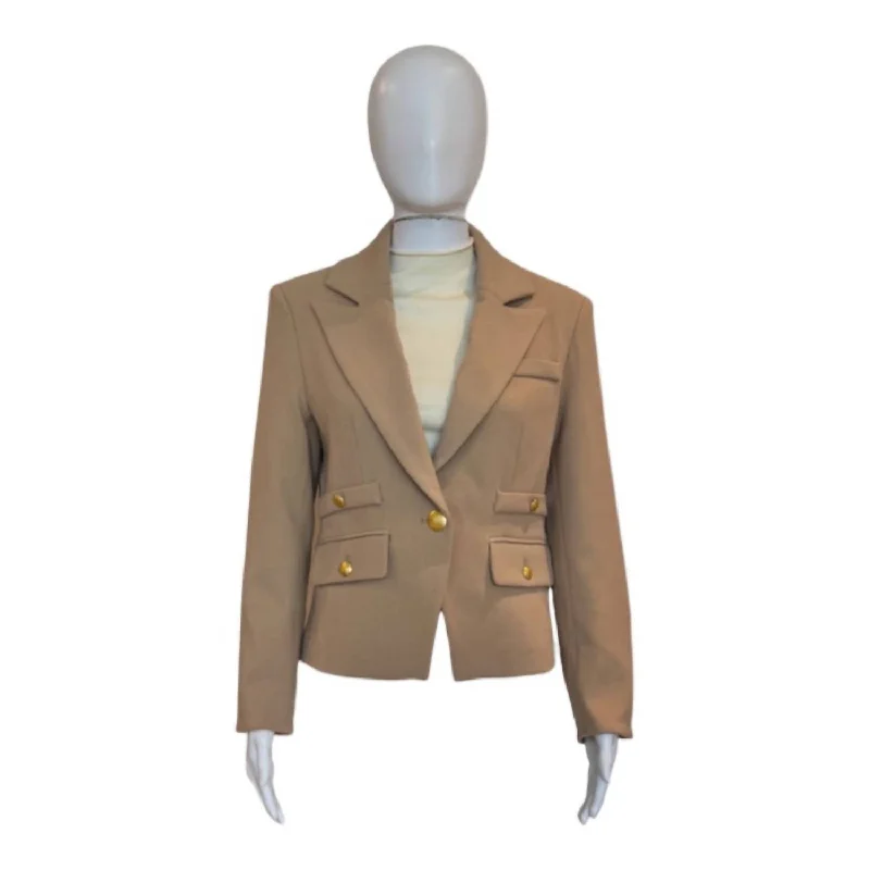 Limited Styles Bridgette Blazer In Camel