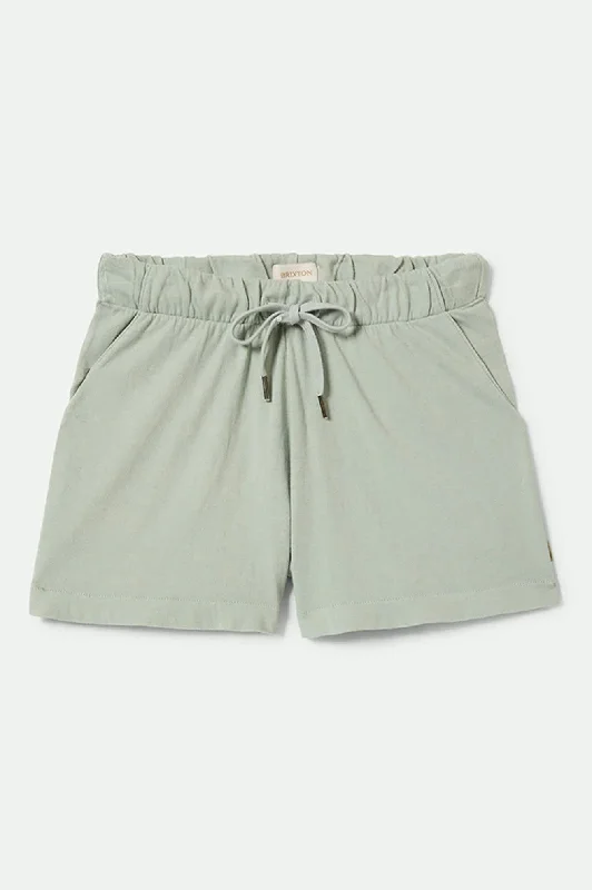 Season Appropriate Women's Collection Carefree Organic Garment Dyed Lounge Short - Sage Green