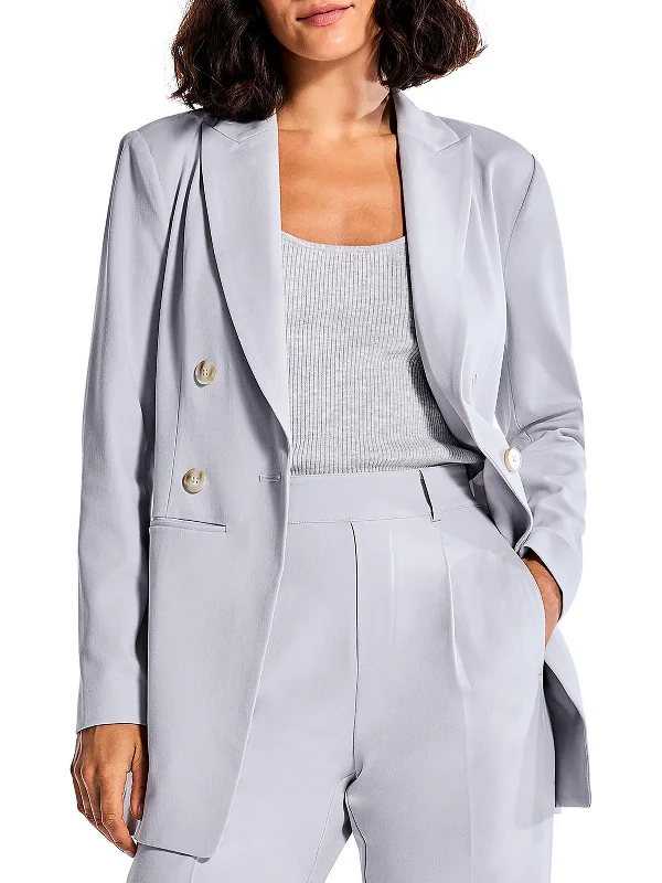 Casual Chic Avenue Womens Suit Separate Work Wear Double-Breasted Blazer