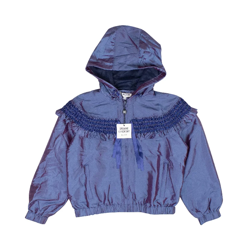 End Of Season Sale Opening Ceremony Smocked Nylon Windbreaker - Blue