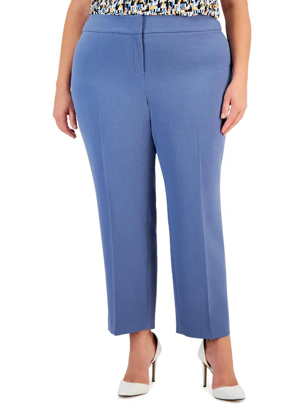 Fashion For Every Occasion Plus Womens Ankle Solid Trouser Pants