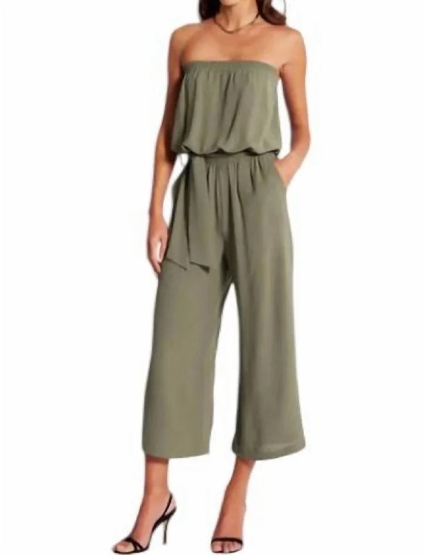 Seasonal Fashion Free Spirit Jumpsuit In Olive