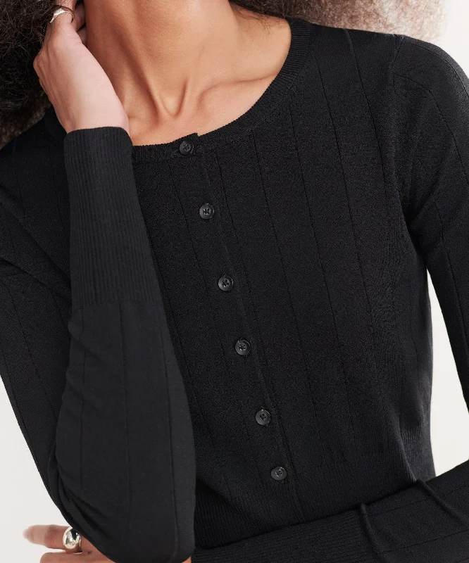 Discover Promotions Ribbed Finley Cardigan