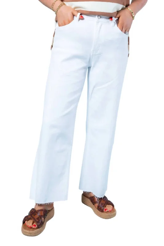 Comfort Centric Apparel Olivia Wide Leg Jeans In Optic White