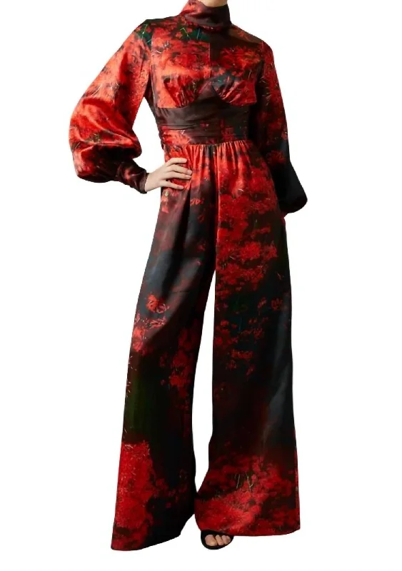 Fashion Sale Full Sleeve Jumpsuit In Firecracker