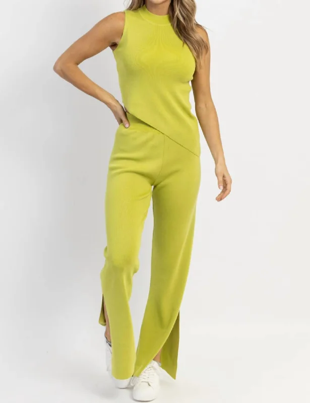 Redefining Women's Style Block Party Pant Set In Vert