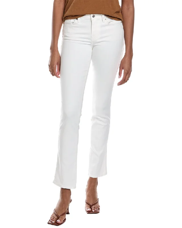 Trendy Attire For Her 7 For All Mankind Kimmie White Form Fitted Straight Leg Jean