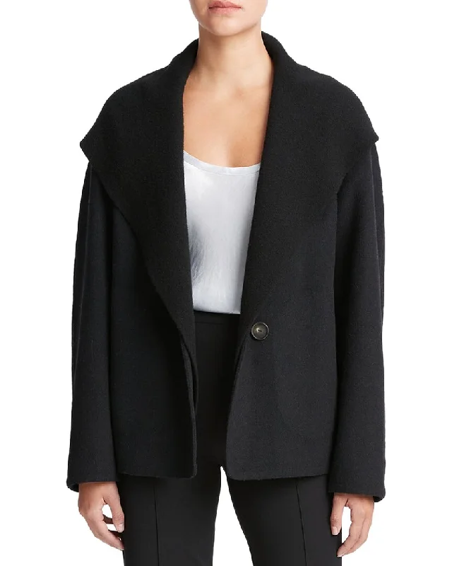 Evening Elegance Vince Knit Combo Wool-Blend Jacket