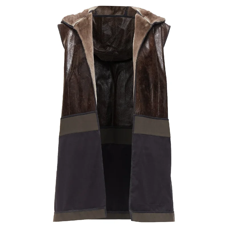 Limited Time Offer Marni Mink Gilet Reversible Textured Fur Hooded Vest