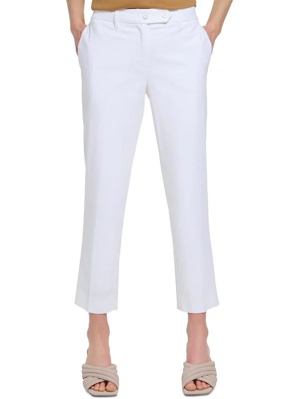 Latest Trends Womens High Rise Solid Ankle Pants