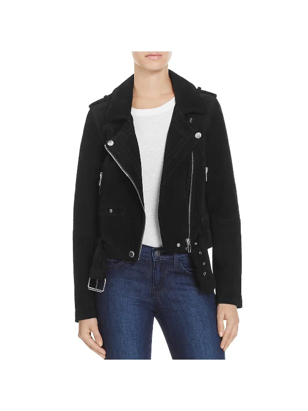 Chic Trends For The Fashion Savvy Womens Suede Short Motorcycle Jacket